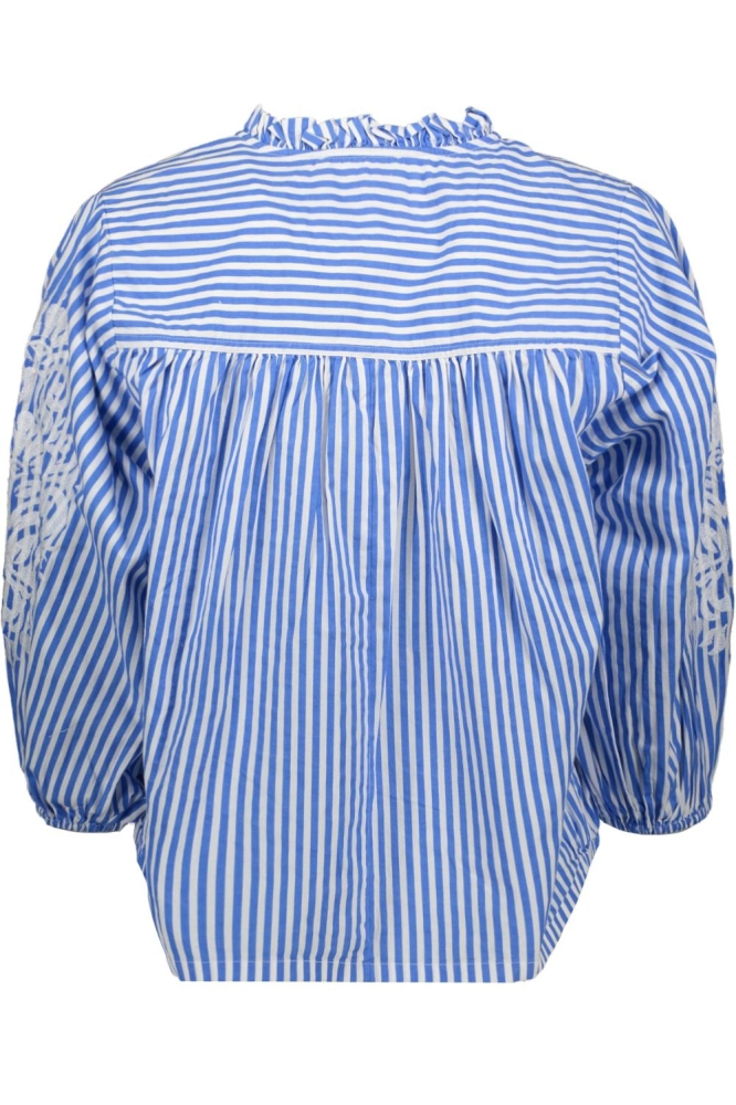 LENA BLOUSE STRIPE BLUE